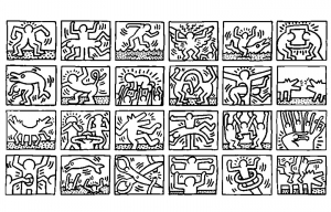 Diversas obras de Keith Haring