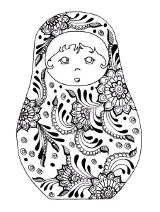 Desenhos Para Colorir Gratuitos De Bonecas Russas Para Imprimir
