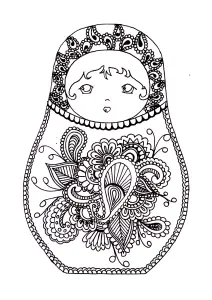 Desenhos Para Colorir Gratuitos De Bonecas Russas Para Imprimir E Colorir