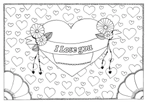 Desenhos para colorir gratuitos de dia dos namorados para imprimir e colorir