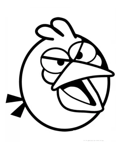 Disegni da colorare di angry birds da stampare per bambini.