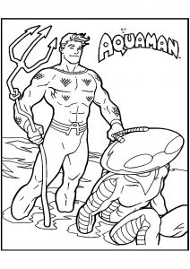 Pagine da colorare di aquaman unica loro ciascuno dei più grandi supereroi del mondo è una forza da