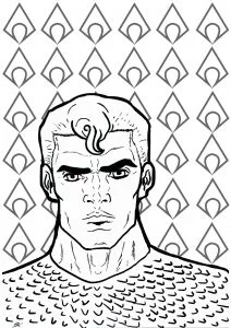 Disegni di aquaman da colorare per bambini