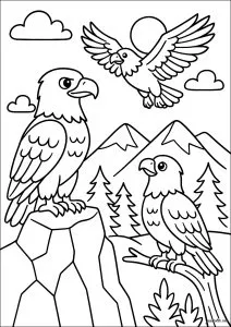 Disegni da colorare di aquila da scaricare