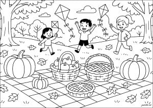 Disegni da colorare gratuiti di automne da stampare