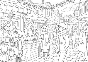 Disegni da colorare gratuiti di automne per bambini