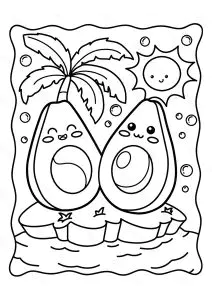 Due Avocado Su Un'isola Deserta