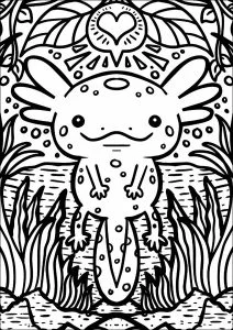 Axoloti disegnati con linee spesse