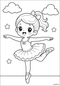 Piccola ballerina in pieno salto