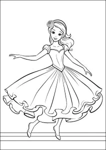 Magnifica Ballerina Con L'ampio Vestito.