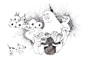 Disegni dei barbapapà da colorare per bambini.