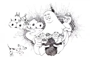 Disegni dei barbapapà da colorare per bambini.