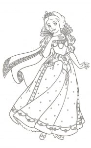 Pagina Da Colorare Gratuita Per Bambini Con Biancaneve Da Stampare