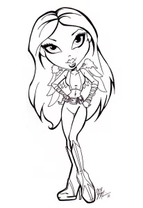 Disegni da colorare di bratz per bambini