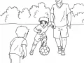 Disegno di calcio da colorare per bambini