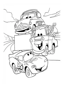 Stampa gratuitamente il disegno di saetta mcqueen da colorare.