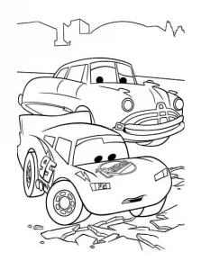Disegni di saetta mcqueen da colorare per bambini.