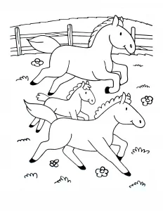 Disegni da colorare di cavalli stampabili per bambini