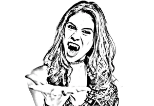 Pagina da colorare gratuita e gratis per bambini con chica vampiro gratis da scaricare