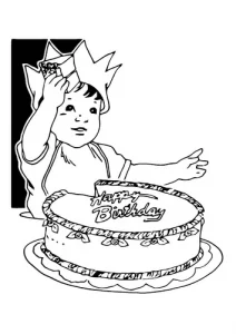 Disegni di compleanno da colorare per bambini