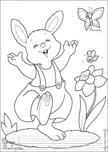 Disegno di coniglio gratuito da stampare e colorare
