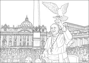 Papa Francesco (1936 2025) in Piazza San Pietro, Roma