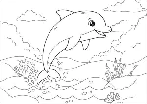Delfino Che Salta Fuori Dall'acqua