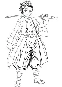 Tanjiro kamado con la sua spada