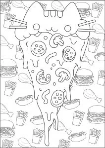 Pusheen ama la pizza!