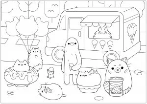 Mercante di ghiaccio pusheen