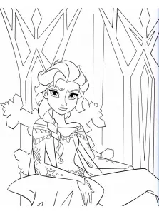 Scarica gratuitamente il disegno da colorare di elsa (frozen).