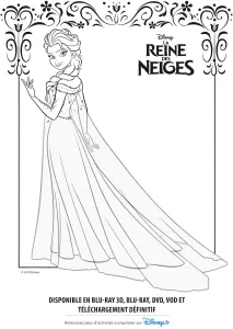 Immagine di elsa (frozen) da scaricare e colorare.
