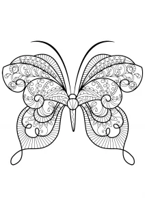 Pagina da colorare di farfalle stampabili