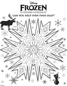 Pagina Da Colorare Gratuita Per Bambini Con Frozen Da Stampare