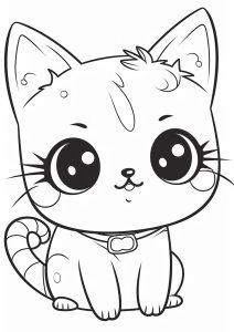 Piccolo Gattino Molto Carino Con Grandi Occhi.