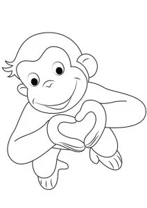 Disegni da colorare di georges il piccolo curioso per bambini