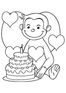 Disegni da colorare di georges il piccolo curioso gratuiti per bambini