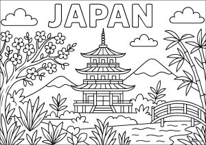 Disegni da colorare di giappone da stampare