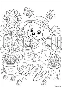 Disegni da colorare di giardino / orto da stampare