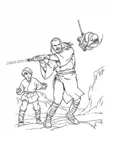 Anakin skywalker con qui gon jinn