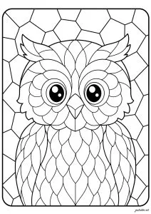 Disegni da colorare gratuiti di gufi da stampare