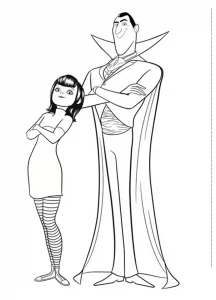 Disegni da colorare di hotel transylvania per bambini.