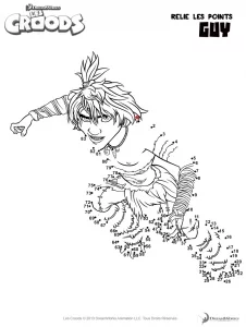 Scarica gratuitamente il disegno da colorare de i croods.