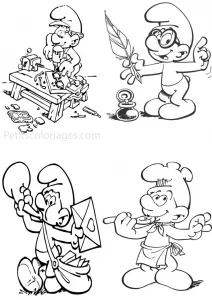Colora i puffi per bambini