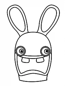Scarica il disegno da colorare dei lapins crétins.
