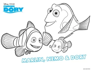 Disegni da colorare di il mondo di dory da scaricare gratuitamente
