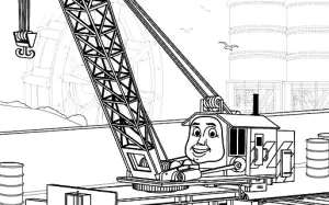 Disegno Gratuito Di Thomas E I Suoi Amici Da Stampare E Colorare.