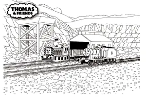 Disegno Da Colorare Di Thomas E I Suoi Amici Per Bambini