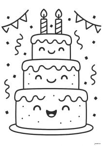 Disegni da colorare per bambini gratuiti di kawaii