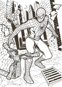 Disegno da colorare di spiderman per bambini